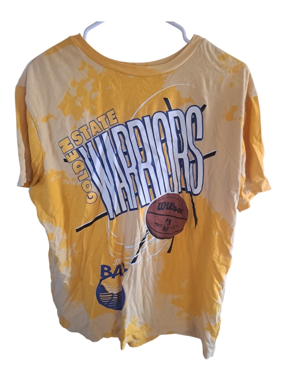 NBA Golden State Warriors Yellow Tie-Dye Adults Tee